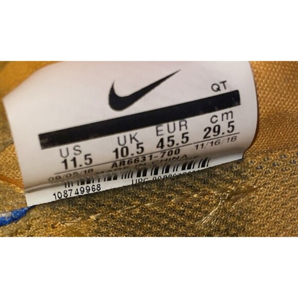 Nike Air Vapormax Canyon Gold 2019 Mens 11.5 Orange Silver AR6631-700 main image 8